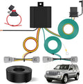 Nilight 4 Pin Trailer Wiring Harness Kit 56334 Simple Fit Tow Hitch | Vehicle Standard 4 Way Connector Custom for 2007 2008 2009 2010 2011 2012 Dodge Nitro Jeep Liberty Accessories