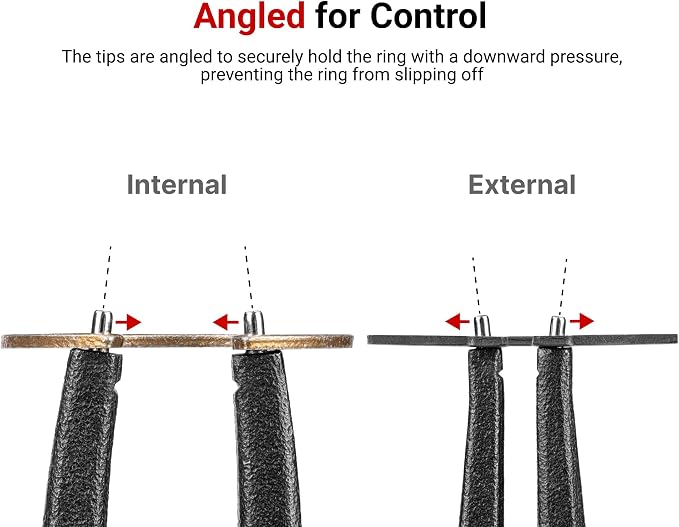 TEKTON 7 Inch 90-Degree Retaining Ring Pliers Set, 2-Piece | PRR90004