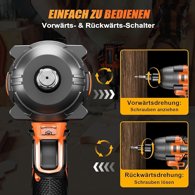 Cordless Impact Wrench, 900Ft-lbs (1200N.m) 1/2" Brushless Impact Gun, 21V High Torque Power Impact Driver, 2x4.0Ah Batteries Electric Impact Motor Variable Speeds for Car/Pickup Truck/Mower