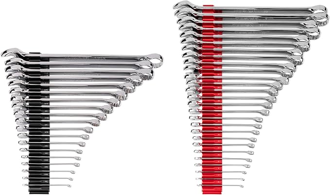 TEKTON Combination Wrench Set, 46-Piece | WCB95303 | (1/4 - 1-1/4 in., 6 - 32 mm), Modular Organizers, Chrome Finish