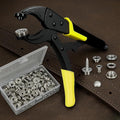 Heavy Duty Snap Fastener Kit – 210PCS Marine Grade Stainless Steel Snap Tool Set for Canvas, Boat Covers, Awnings, Fabric, Tents – Rustproof, Easy Installation, All-in-One Fastener Repair Kit-Yellow