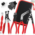7PCS Electrical Disconnect Pliers, Automotive Electrical Disconnect Pliers, Connector Removal Tool Kit for Cars, Trucks & SUVs with Storage Bag & Gloves