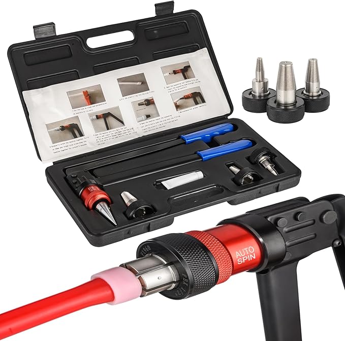 Auto-spin PEX A Expansion Tool, Automatically Rotation Head PEX Expander Kit, with 1/2 Inch 3/4 Inch 1 Inch Expansion Head