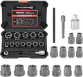 VEVOR Bolt Extractor Kit, 16 Pieces Impact Bolt & Nut Remover Set with Adapters and Pin Punch, Solid Storage Case, Cr-Mo Steel for Removing Damaged, Rusted, Stripped, Rounded Bolts, Nuts and Screws