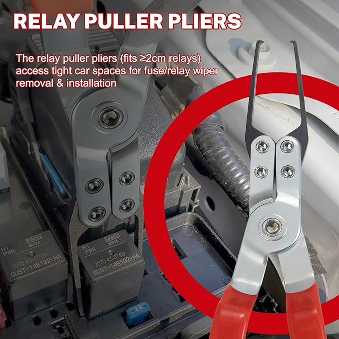 9 PCS Automotive Electrical Disconnect Pliers Kit, High-Carbon Steel Electrical Terminal Connector Separator Removal Clip Set with 37960/37980 Plier, Auto Test Pen, Terminal Pin Repair Tool