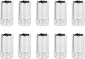 ARES 39018 10-Piece 1/4-Inch Drive 10mm Socket Set | Premium Chrome Vanadium Socket Set Features Knurled Bands for Enhanced Grip