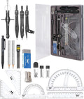 Mr. Pen- Geometry Set, 15 pcs, Black, 6 Inch Swing Arm Protractor, Divider, Set Squares, Ruler, Compasses and Protractor
