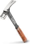 ESTWING Ultra Series Hammer - 15 oz USA Made Rip Claw Framing Hammer with Smooth Face & Genuine Leather Grip - E15S