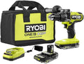 RYOBI ONE+ HP 18V Brushless Cordless 1/2 in. Hammer Drill Kit with (2) 2.0 Ah Batteries, Charger, and Bag (PBLHM101K2)