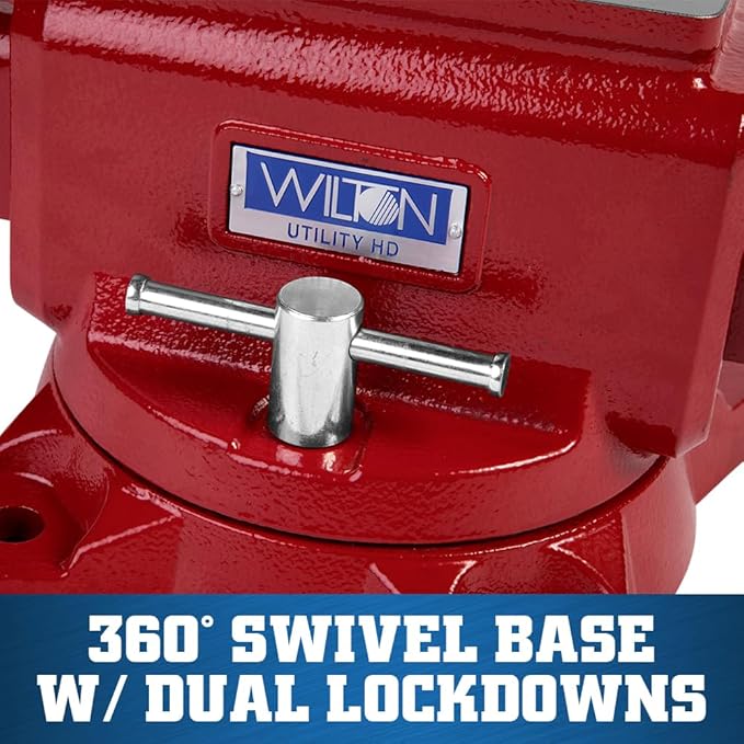Wilton Utility HD Bench Vise, 8" Jaw Width, 8-1/2" Jaw Opening, 4-1/2" Throat (Model 648UHD)