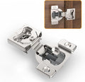 Chibery 4 Pack 3/4" 4D Concealed Hinges for Face Frame Door, Soft Close On/Off Switch, Self Closing, 105° Open Angle Concealed Stainless Steel Hinges for Framed Cabinet, Satin Nickel