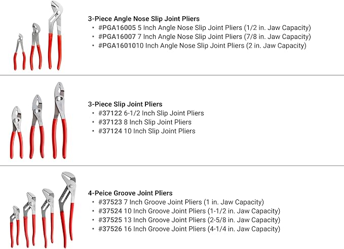 TEKTON Gripping, Cutting, Locking, and Mini Pliers Set (38-Piece) | PLR99021