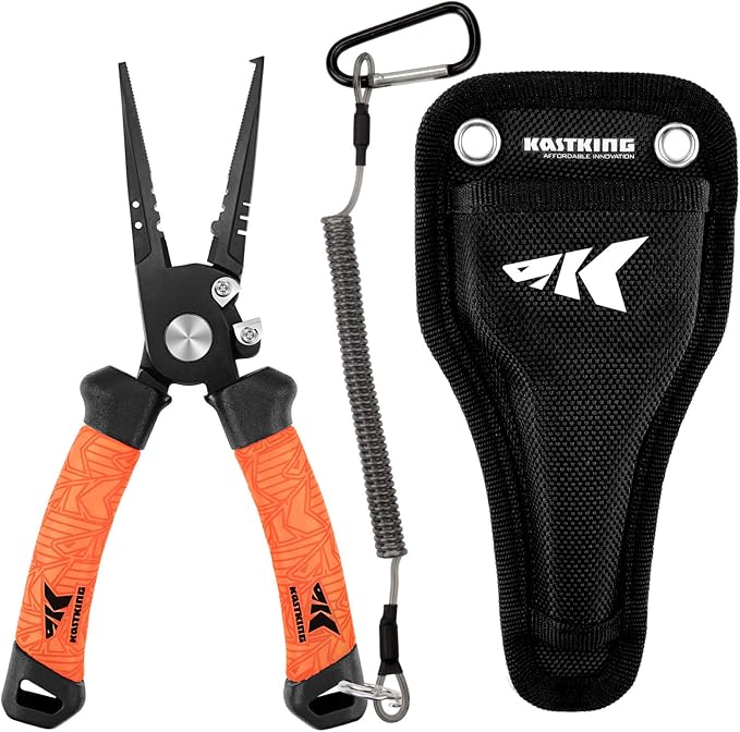 KastKing Speed Demon Pro Fishing Pliers,7.5'' Split Ring Nose