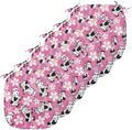 Lunarable Cow Chair Seating Cushion Set of 6, Cartoon Pattern Domestic Farm Animal and Daisy Flowers, Anti-Slip Seat Padding for Kitchen & Patio, 16"x16", Pink Charcoal Grey