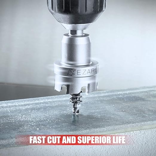 EZARC Carbide Hole Saw Heavy Duty, Hole Cutter for Stainless Steel, Sheet Metal 3-9/16" 90mm