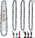6 Inch Mini Chainsaw Chain and Bar Combo (4Chains + 1Bar), 6 Inch Replacement Chains for Portable Mini Chainsaw Wood Branch Cutting 1/4" LP Pitch .043" Gauge 37 Drive Links