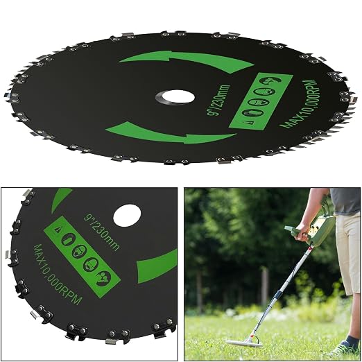 9" x 20T Chainsaw Tooth Brush Cutter Blade fits for STIHL FS56RCE FS91R FS70R FS94R FS111R FS131 FS91 FS131R FS56CE FS111RX Trimmer Weed Eater, with 2 Sets The Adapter Kit