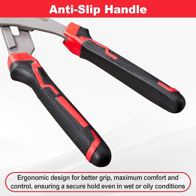 Spurtar Oil Filter Wrench Set, 9'' & 12'' Universal Oil Filter Removal Tool | Fits Filters 1-3/4" to 3-3/4" (44-95mm) Adjustable Oil Filter Plier for 4S Shop Auto Repair Mechanic Generator Small Engine