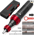 1/4" Torque Screwdriver (10-60 in-lb), 36 PCS Set for Gunsmithing | Torque Wrench Screwdriver with T-bar, Hex, Torx, and Phillips S2 Bits, for Scope and Bike Mounting, precision instruments