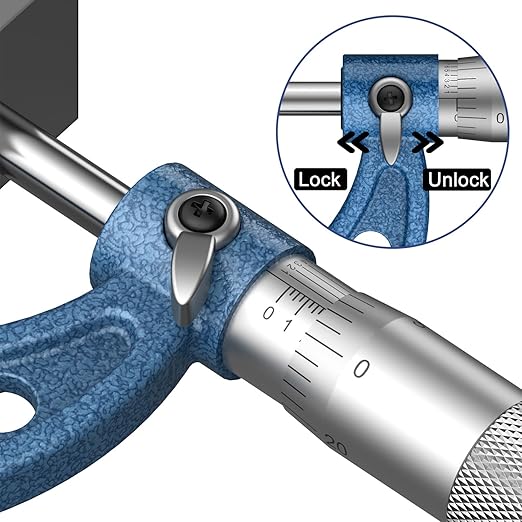 HDLNKAK Outside Micrometer Set, 0-4" Machinist Micrometer, 4 Pcs Machinist Tool Set, 0.0001" Graduation Micrometer Set, Alloy Precision Micrometer, Micrometer Standard Set with Case