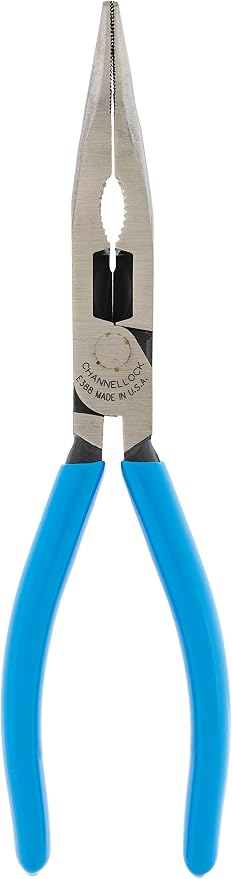 Channellock Bent Long Nose Plier Channel Lock 388 - Precision E Series, High Carbon Steel - 7.5-Inch