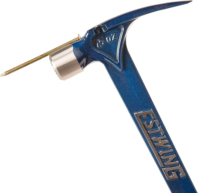 ESTWING Ultra Series Hammer - 15 oz USA Made Rip Claw Framing Hammer with Milled Face & Shock Reduction Grip - E6-15SM