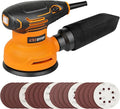 5" Orbital Sander,300W Electric Sander 5000-12000OPM Variable Speeds with 20Pcs Sandpapers,Power Orbital Sanders for Woodworking and Sanding with Vacuum Dust Collector