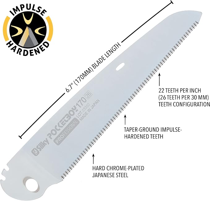 Silky Replacement Blade Only POCKETBOY 170mm Extra Fine Teeth (345-17)