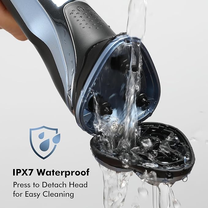 Travel Electric Razor for Men:5D Floating Head Shavers for Men, Smooth Shave Ready in Seconds - IPX7 Waterproof Wet or Dry, USB-C Rechargeable, Stainless Steel Blades，Father's Day Gifts