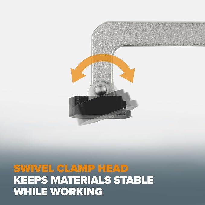 BORA Auto Adjust 3 inch Locking Vise Grip Clamp with Swivel Pads - Heavy Duty Welding Clamps with Comfortable Grips Perfect C Clamp for Woodworking, Welding, and Metalworking
