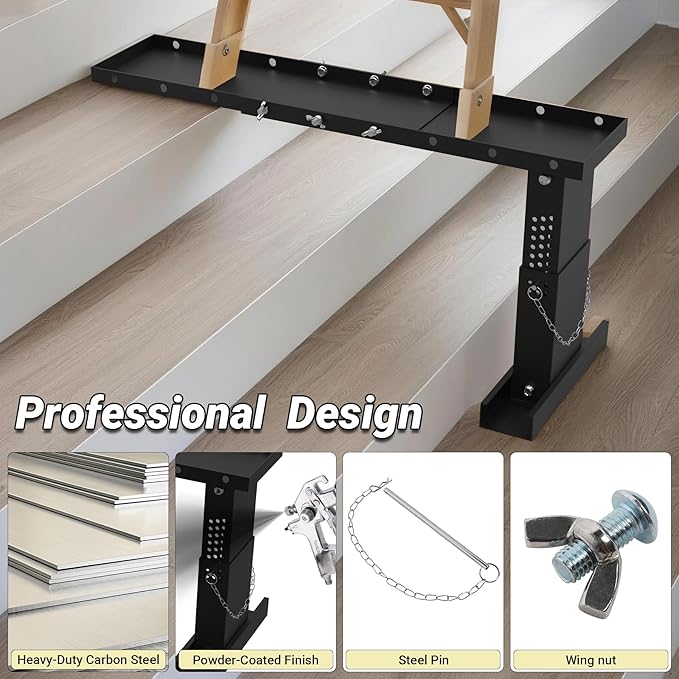 Ladder Extender Extra-Long, Heavy Duty Ladder Leveler | 400LBS Weight Capacity | 20.5" - 36.2" Adjustable Length & 13.1”-19.3” Height Range, Fit for Single Ladders & Extension Ladders