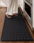 Color&Geometry Anti Fatigue Cushioned Kitchen Floor Mats,17"X59",Long Runner Rug Non Slip Waterproof,Memory Foam Padded Standing Mat for Front Sink,Black