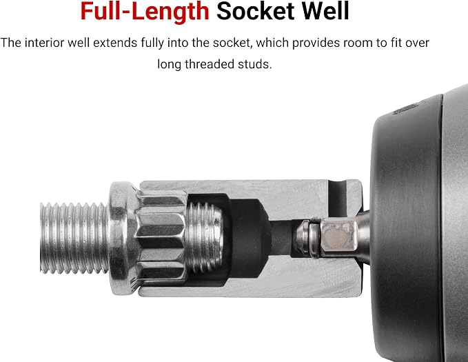 TEKTON 1/4 Inch Drive Impact Socket Set, 48-Piece | SID90114 | (4 - 17 mm), Shallow, Semi-Deep, and Deep, 12-Point, Socket Rail