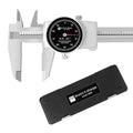 Brown & Sharpe Dial Caliper Measuring Tool 0-6", Swiss Core Movement 0.001" Accuracy, Shock-Proof Dial Vernier Caliper with Locking Screw, 4-Way Measurement, Hardened Stainless Steel, Smooth Operation