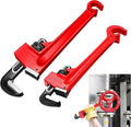 Lasnten 2 Pcs Double Ended Valve Wrench Pipe and Valve Wrench Refinery Wheels Pipe Capacity for Protecting from Damage (8 Inch and 10 Inch)
