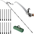FLORA GUARD 16.5 FT Pole Saw for Tree Trimming, Manual Pole Saw & Tree Pruner with SK5 Steel Blade, 4-Pulley Effort-Saving System, Aluminum Alloy Head for High Branch Cutting