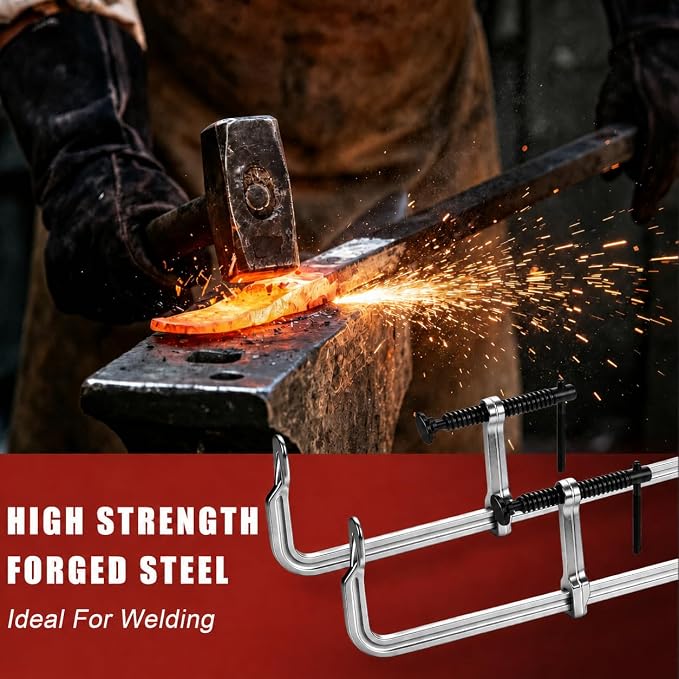 Heavy Duty 12-Inch Welding Clamp, 2400 Lbs Clamping Force