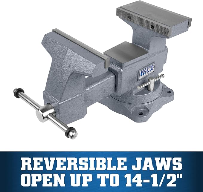 Wilton Reversible Bench Vise, 8" Jaw Width, 9-1/4" & 14-1/2" Jaw Opening, 4-3/4" Throat (Model 4800R)