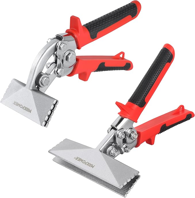 MAXPOWER Sheet Metal Hand Seamer, 3" Offset Jaw and 6“ Straight Jaw Sheet Metal Bender Tools with Ergonomic Handle, 2-Pack Metal Bending Tools