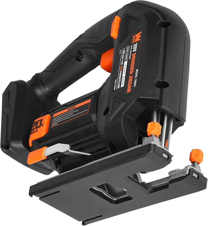 WEN Cordless Jigsaw, Variable Speed with 20V Max 2.0 Ah Lithium Ion Battery and Charger (20661)