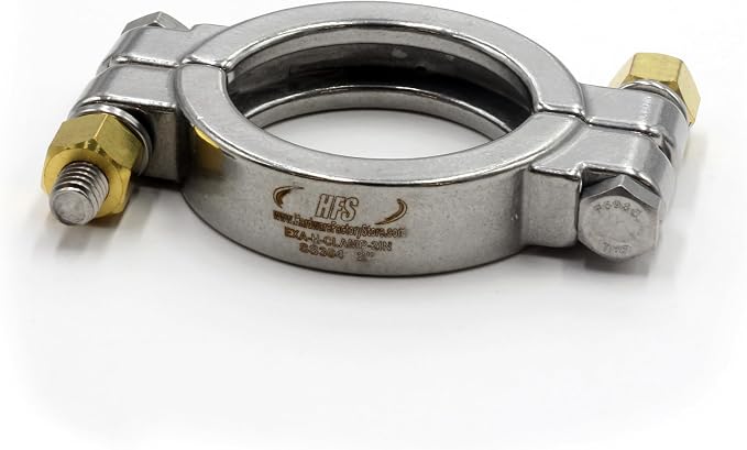 HFS(R) 2" High Pressure Tri Clover Sanitary Clamp for Tri Clamp Fitting Connection, Stainless Steel 304