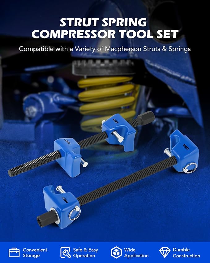 OMT Macpherson Strut Spring Compressor Tool Set with 10.5" Range