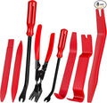 8 Pcs Auto Trim Removal Tool Kit with Non-Scratch Plastic Pry Tool and Fastener Clip Pliers,Door Panel Removal Tool for Car Interior - Fastener, Clip, Door Panel, Molding, and Dashboard