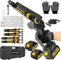 AwxryoX 8" & 6" Mini Chainsaw Brushless, 2026 Upgraded 2x4.0AH Battery Portable Handheld Small Cordless Saw with 4 x Guide Plate, Electric Hand Saw Motosierra for Wood/Tree Cutting Gardening Pruning