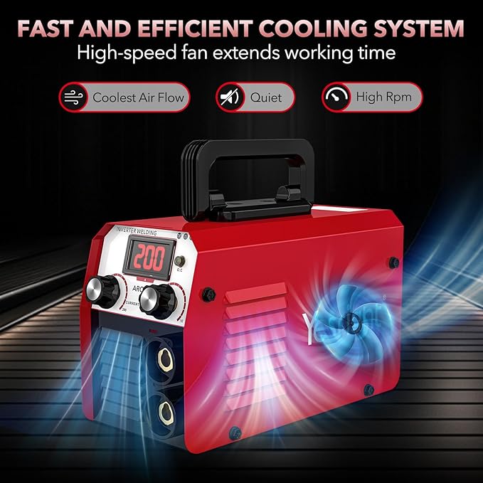 Welding Machine 200A 110V Portable Welder Machine, IGBT Inverter Stick Welder with Hot Start Arc Force Anti-Stick, for Beginners and Professionals Welder