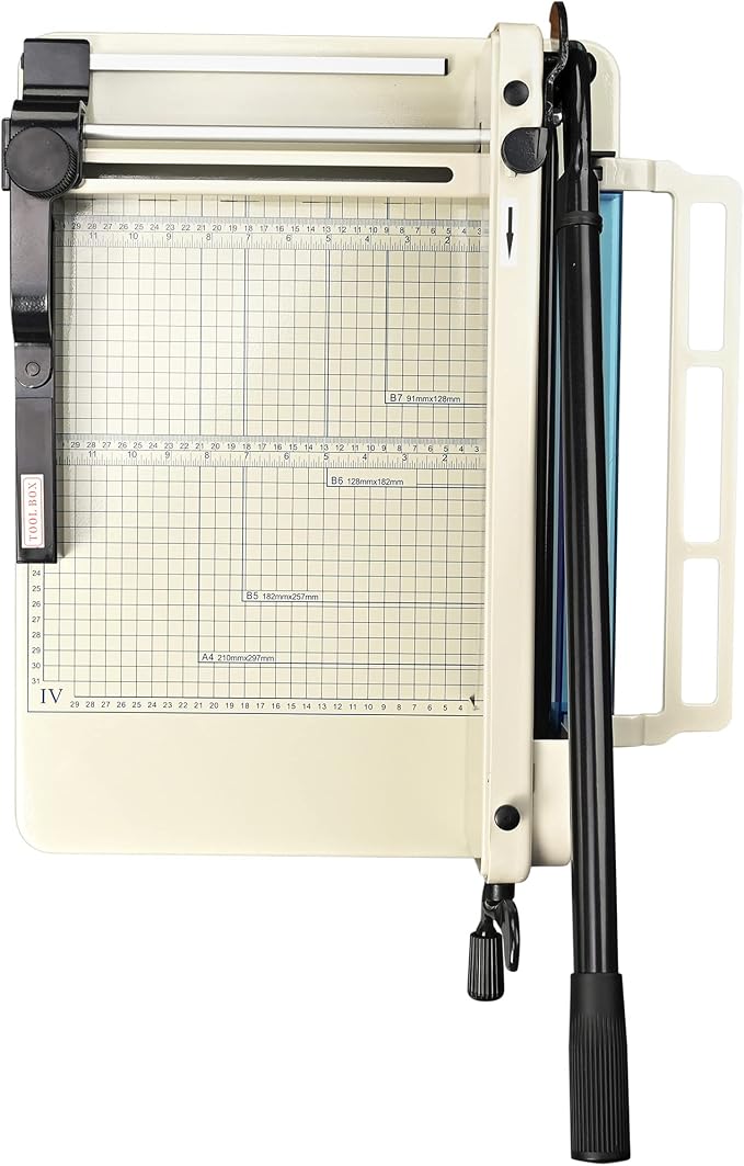 Yescom 12" Paper Cutter Heavy Duty 12 Inch Industrial Commercial Guillotine Paper Cutter 400 Sheet Large Capacity A4-12" Paper Cutter for Office, School, Picture Shop