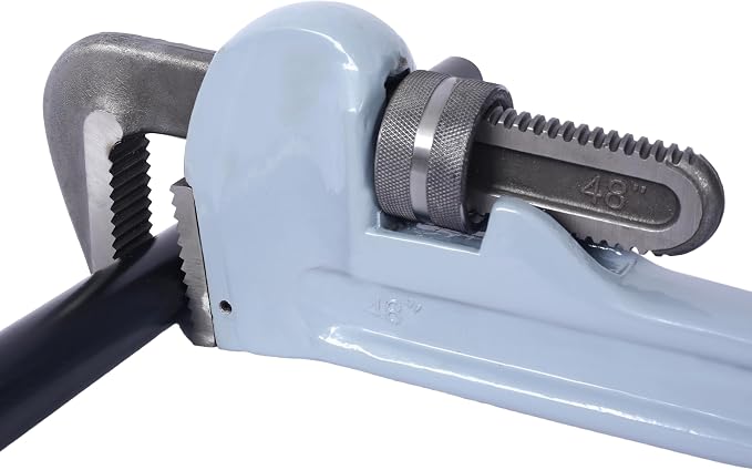 Pipe Wrench 48 Inch, Rigid Pipe Wrench Sets Aluminum adjustable, Professional Heavy Duty Hangable Design for Plumbing, Home, Vehicle Repair (48'' Pipe Wrench)