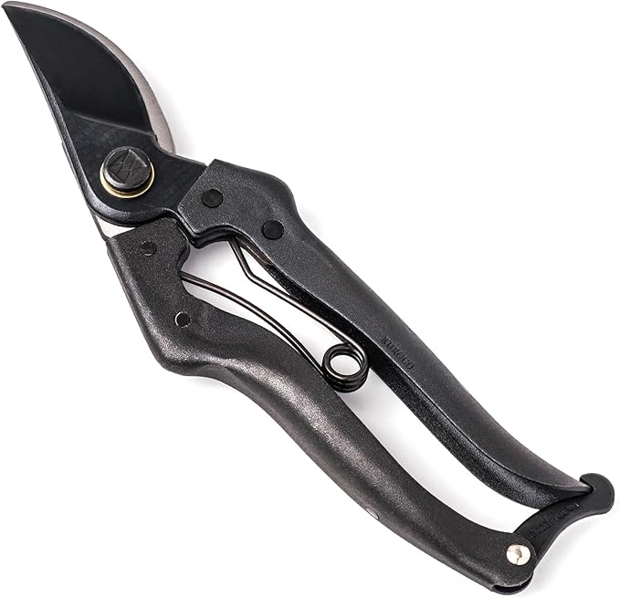 Wablade Japanese Pruning Shears Made in Japan, 7.9 Inch Bypass Hand Pruner for Live Branches up to 0.59 Inch, Forged Alloy Steel Blade Garden Shears for Clean, Controlled Cutting (Standard Model)