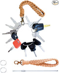 12 Heavy Construction Equipment Ignition Key Set for Caterpillar Case JD Hyster Komatsu Hitachi JCB Takeuchi Kubota Hyundai Kobelco Volvo, Comes with Keychain, Wrist Strap