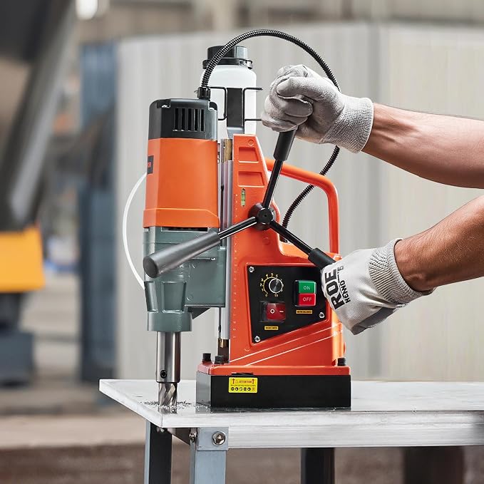 VEVOR Mag Drill Press, 1550W 2" Boring Diameter, 2922lbf Power Magnetic Drill, 500 PRM, 10-Speed, Electric Drilling Machine for Metal Surface, Industrial and Home Improvement